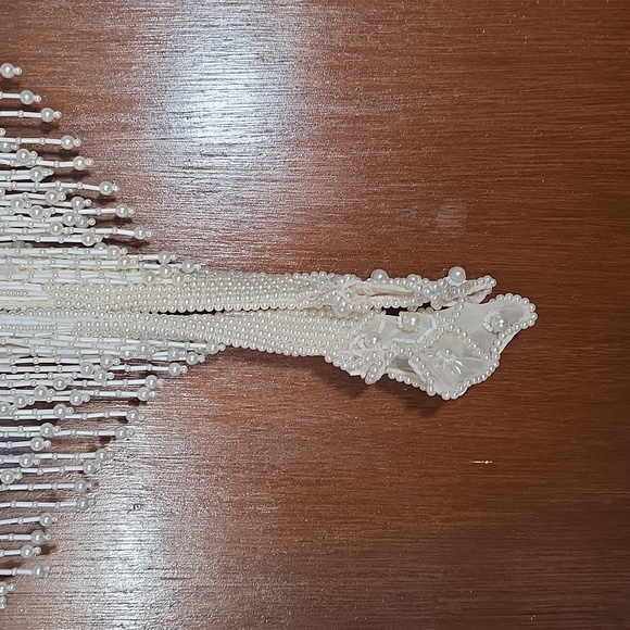 David Howard Silk Beaded Fringe Shawl - Picture 3 of 7